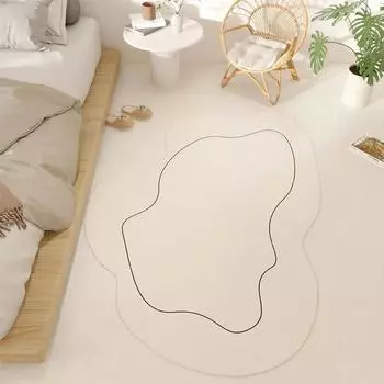 Нестандартный ковер Ковры для гостиной Коврики для спальни Прикроватный коврик для пола Украшение дома Современный коврик для гостиной Мягкий Нескользящий Можно стирать в стиральной машине 60x90cm