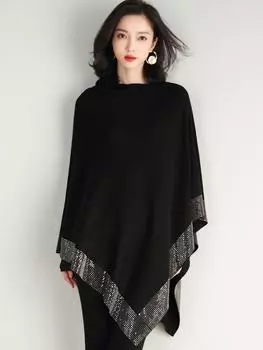 Нестандартный свитер, куртка, накидка, шаль, женская, весна и осень, высококачественная, иностранный стиль, внешний плащ, год 0132 # one size fits all красный