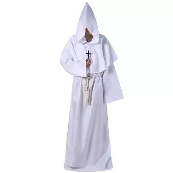 [Nestkanina] маскировка косплей маскировка костюм крест крест средневековье монах священник пастор монах одеяние длинный капюшон вечеринка хэллоуин культурный фестиваль сцена