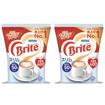 Nestle Bright Slim 400g x 2 266 creaming powder bags, cups,