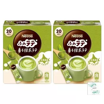 Nestle Fluffy Latte Fragrant Matcha Latte 20P x 2 коробки с оригинальной наклейкой бонусная почта (без коробки, доставка)
