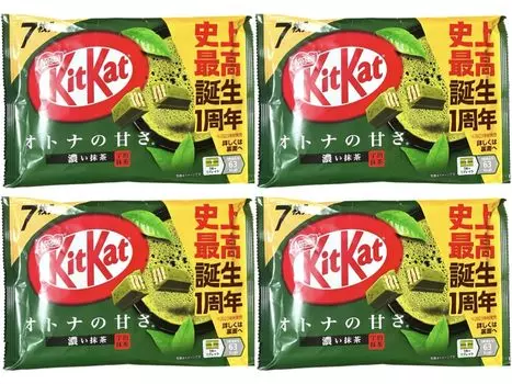 Nestle KitKat Mini Adult Sweetness Dark Matcha Uji Matcha Nestle KitKat 7 шт. x 4 пакетика