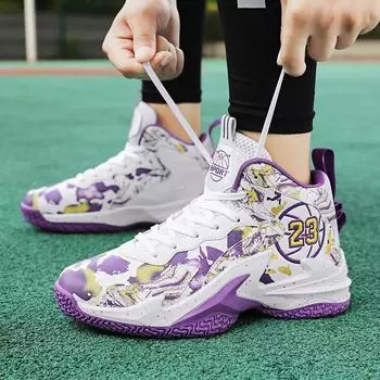 нет. 23 буквы модные мужские баскетбольные кроссовки для мальчиков средней школы с высоким верхом повседневные кроссовки для бега 35 небесно-голубой