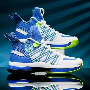 нет. 23 Сезона Баскетбольные Кроссовки Мужские Большие Размеры Повседневные Кроссовки Fly Woven Mesh Дышащие Нескользящие Кроссовки Для Бега 38 жёлтый