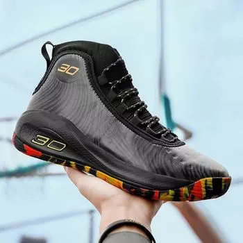 нет. 30-буквенные баскетбольные кроссовки, для учеников начальной и средней школы, черно-белые кроссовки, практичные ботинки, мужская обувь, обувь для детей старшего возраста, 33 платиновый