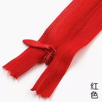 нет. 3-цветная потайная молния 25 см трикотажный край женская одежда карман юбка молния 20 цветов на выбор red * 25cm * 3 #