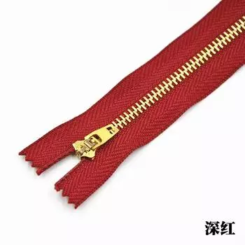 нет. 3 Металлические Закрытые Хвостики Медная Молния Джинсы Повседневные Брюки Планка Молния Одежда Рукава Карман Молния burgundy * 13cm * 3 #