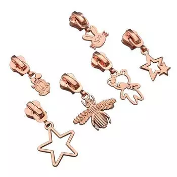 нет. 3 Нет. 5 Нет. 8 Детское пальто из нейлона, металла и смолы, с мультяшной застежкой-молнией и позолоченной салатовой головой