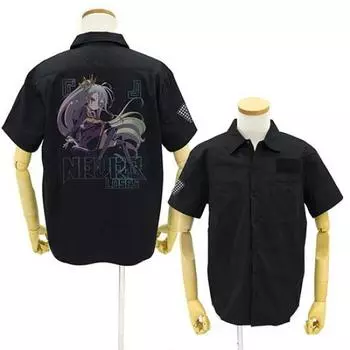 Нет игры, нет жизни [Белый] Полноцветная рабочая рубашка черного цвета, размер L