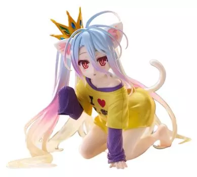 Нет игры, нет жизни Настольная милая фигурка с белыми ушками ~Кошачья футболка ver.~