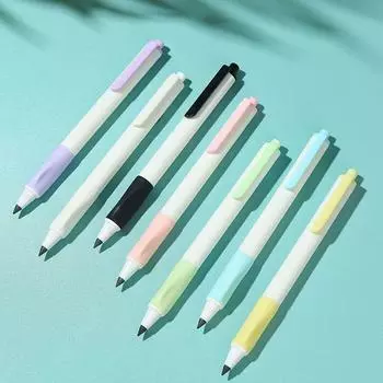 Нет заточки пресс-карандаш стираемый эскиз карандаш кавайный вечный ручка школьные принадлежности чёрный