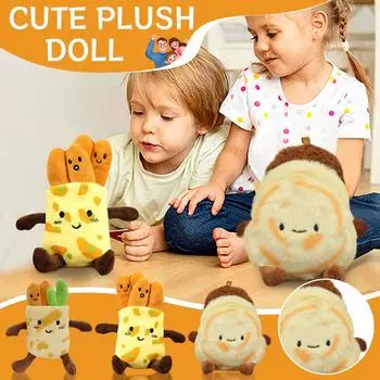 Netflix Еда Блины Фрукты Мясо Булочка Плюшевая Подвеска Игрушка Сумка Брелок Хлопковые Куклы One Size