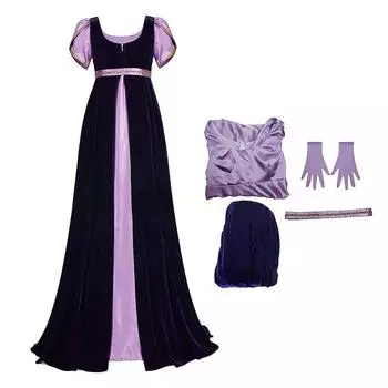 Netflix Long Bridgerton Dress Stage Performances Elegant Party Cosplay Costume XS