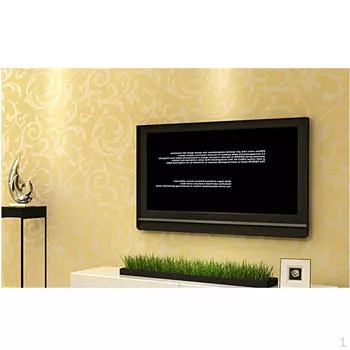 Нетканый 3D-печатный фон для настенного покрытия, бумажные фрески, домашний декор - бежевый