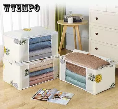 Нетканый бытовой пыленепроницаемый мешок для хранения стеганое одеяло для одежды Упаковочный мешок Движущаяся сумка для сортировки одежды