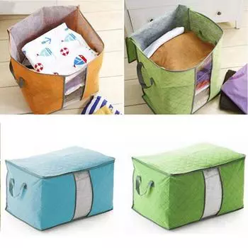 Нетканый мешок для хранения одеял Сумка для хранения одежды Дорожная сумка для одежды Сумка для хранения одеял Сумка для хранения при переезде Normal синий