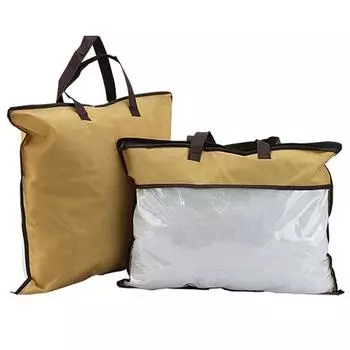 Нетканый плед, одеяло, пылезащитный мешок для хранения на молнии, органайзер для дома, складной мешок для упаковки постельного белья, случайный цвет 55X55CM