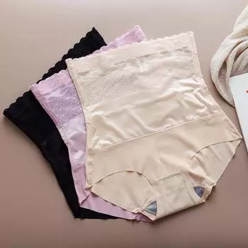 Нетронутый ледяной шелк средней высокой талии утягивающий для женщин похудение моделирование тела выравнивание талии одежда лифтинг бедра утягивающие трусики M