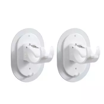 neu 2pcs Adhesive Bracket Holders Easy Sticky Hanging Rack Hook for Kitchen Bath Transparent