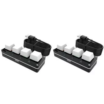 neu 4-Tasten-Programmiermakro, benutzerdefinierte Knopftastatur, RGB-Hotswap-Mak