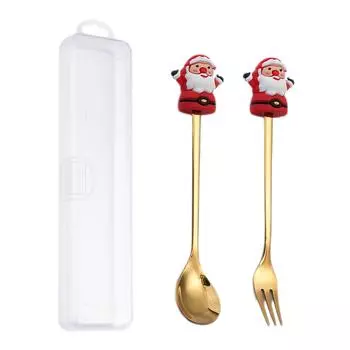 neu Besteck set,Bestecksets,Edelstahl Weihnachtsbaum Geschirr Karikatur 2/4/6/8шт.