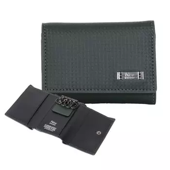 Neu Interesse Key Case Nacht 3543 Neu interesse Натуральная кожа Гибридная кожа Зеленый x Черный [Neu Interesse] Мужской [06]