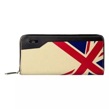Neu Interesse Long Wallet Round Zipper Garcon Type Coin Purse Ix 3390 Neu Interesse Large Capacity Honey Cell Genuine Leather Union Jack [Noi