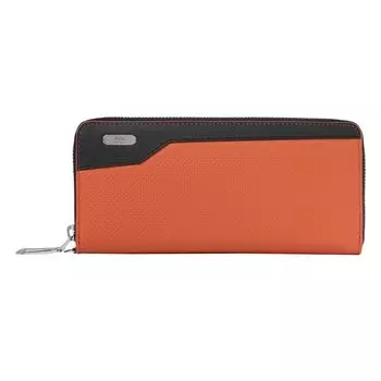 Neu Interesse Long Wallet Round Zipper Garcon Type Coin Purse Ix 3390 Neu Interesse Large Capacity Honey Cell Genuine Leather Orange x Black [Noi