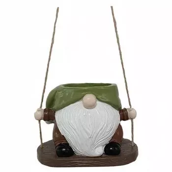 neu Swing Gnome Planter Resin Creative Flower Pot для комнатных и уличных растений (Кричать