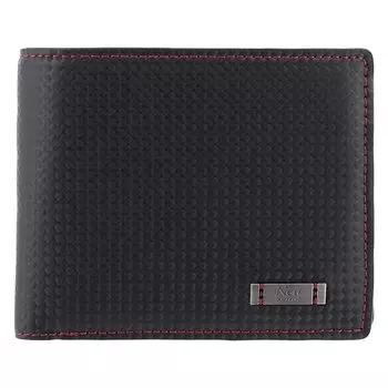 Neuinteresse Bifold Wallet Nacht 3542 Neu interesse Натуральная кожа Гибридная кожа Черный x Красный [Neinteresse] Мужской [01]