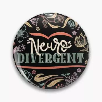 Neurodivergent настраиваемая мягкая пуговица, металлическая брошь, воротник, лацкан, милый креативный декор, одежда, шляпа для влюбленных, модный подарок