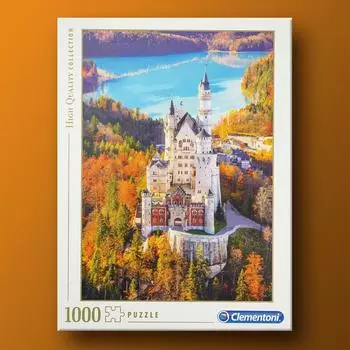 Neuschwanstein Castle in Autumn 1000 Piece Clementoni Jigsaw Puzzle, popular Korean board game