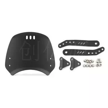 Neutral Motorcycle Lampshade Windshield Suitable for Triumph Climber T120 Benali 502c Huanglong Young Lion Air-Guide Sleeve C section Black