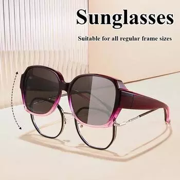 Neutral New Classic Square Large Frame Sunglasses Suitable for All Common Frame Types Outdoor Eye Protection Sun Glasses polaried lens чёрный