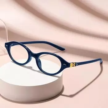 Neutral Retro Fashion Oval Frame Presbyopia Glasses Ms. High-definition Blue Light Blocking Eye Protection Reading Glasses +300 чёрный