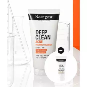 Neutrogena Deep Clean Acne Foaming Cleanser 150g X2 + Gentle Foam 10g NONE