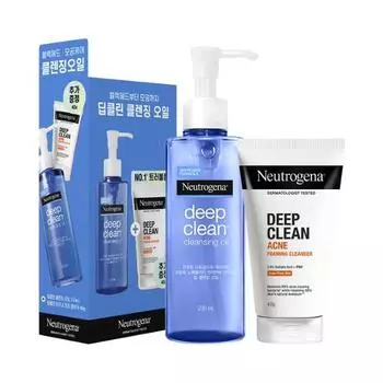 Neutrogena Deep Clean Cleansing Oil 200ml Special (+Acne Foam 40g)
