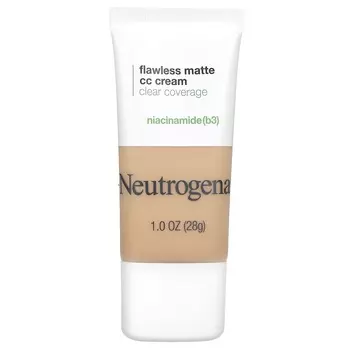 Neutrogena, Flawless Matte CC Cream, прозрачное покрытие, ваниль 3.0, 1 унция (28 г)