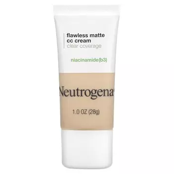Neutrogena, Flawless Matte CC Cream, прозрачное покрытие, Shell 1.0, 1 унция (28 г)