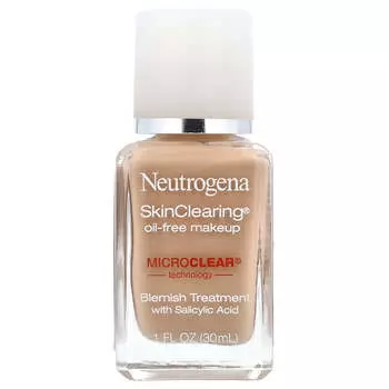 Neutrogena, Очищающее средство для кожи, нежирный макияж, оттенок Nude 40, 1 жидкая унция (30 мл)