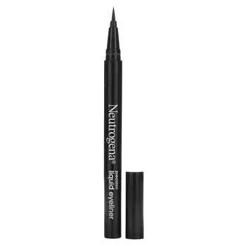 Neutrogena, жидкая подводка для глаз Precision Liquid Eyeliner, оттенок Jet Black 10, 0,013 жидких унций (0,38 мл)