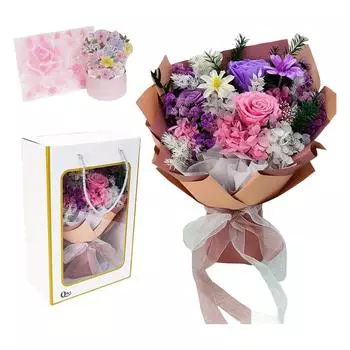 Неувядающие цветы, розы, свадебные украшения, предметы интерьера и подарки на годовщину One Size