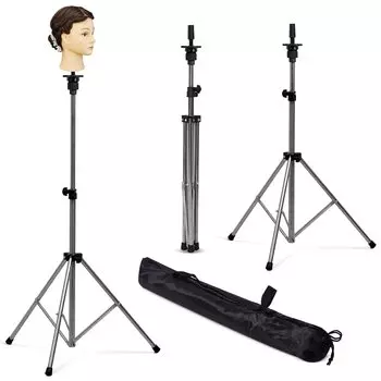 Neverland Beauty Beauty Stand Clamp for For Hairdresser Commercial Wig Tripod Height Carrying Case Adjustable Mannequins, Training, Use, Stand,