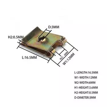 New 100pcs No.6 U-type Clips Spire Speed Fasteners Screw Automobile Captive Nut Clip