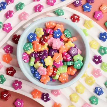 Новые 10,5 мм 20 шт. подвески бусины свободные бусины микс AZ алфавит буквы бусины в форме цветка браслет ожерелье для изготовления ювелирных изделий DIY аксессуары