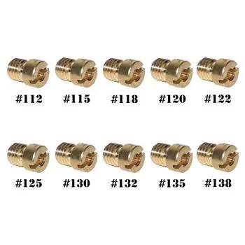 New 10x 112/115/118/120/122/125/130/132/135/138 Motorcycle Carburetor Main Jet Kit