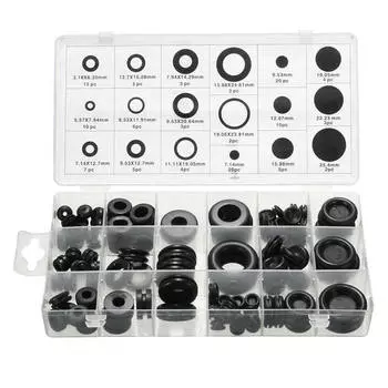 New 125 Pcs Rubber Grommet Assortment Set Firewall Wiring Electrical Wire Gasket Kit