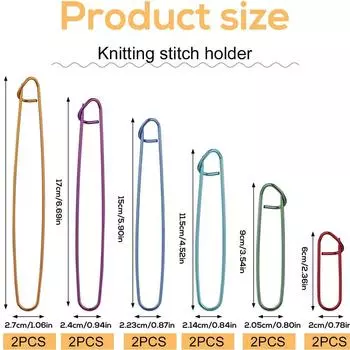 New 12Pcs Knitting Stitch Holders Versatile Yarn Stitch Marker For Quilting Sewing