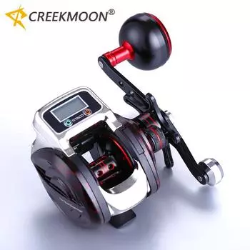 New 13+1 Bearing Left/Right Fishing reel with Digital Display Fishing Line Counter Saltwater Carp Reel 6.3:1 Casting Scroll Tool Left Hand Handle