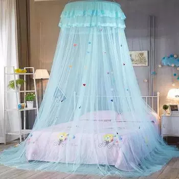 New 1/2/4PCS Cartoon Dome Hanging Mosquito Net Encryption Heightened Ceiling Lace Lace Princess Dome Court Floor Mosquito Nets